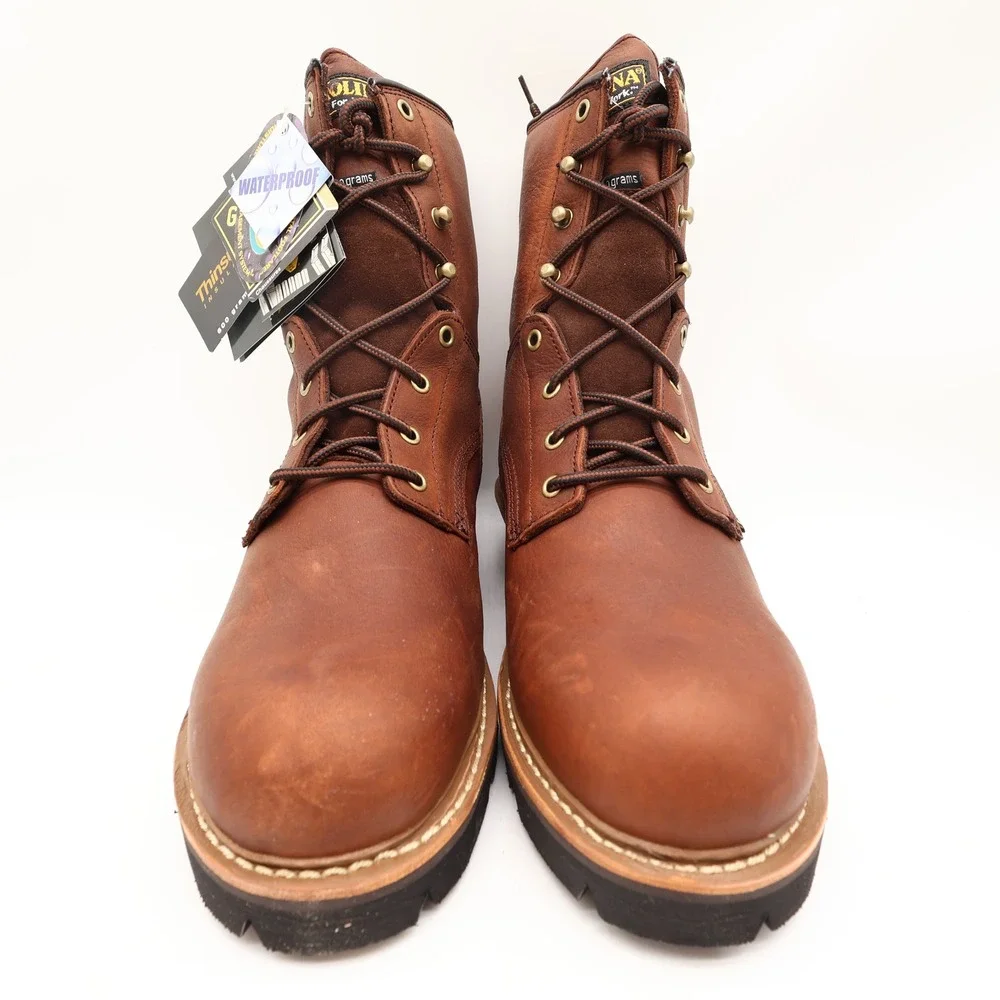 Carolina 7515 Logger Boots Mens 10.5 M Brown Leather Gore-Tex Waterproof NWT